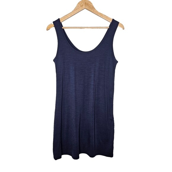 UNBOUND MERINO Women’s Mini Merino Tank Dress Small Blue Light Breathable Basic - Picture 2 of 8